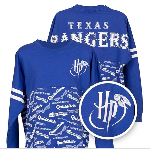 Harry Potter Quiditch Texas Rangers‎ Size 3XL Shirt Long Sleeves MLB Collectible